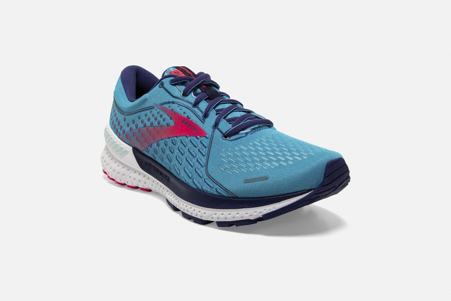 Brooks Adrenaline Gts 21 Road Loopschoenen Dames - Blauw/Roze - 578239NVX